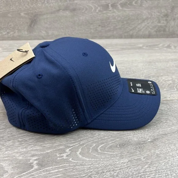Nike Dri-FIT ADV Rise Structured Swoosh Blue Hat Cap Size L/XL NEW - Picture 6 of 13